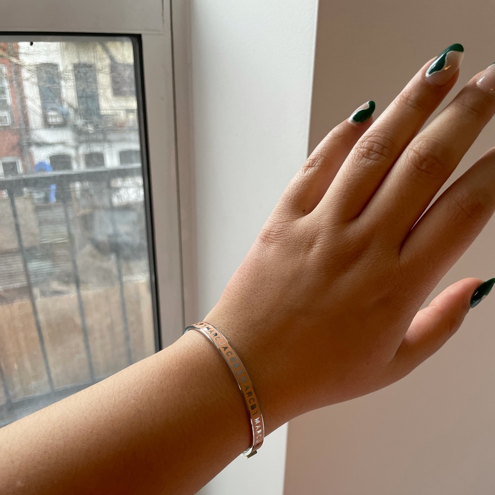 Peach and silver MARC BY MARC JACOBS cuff bracelet